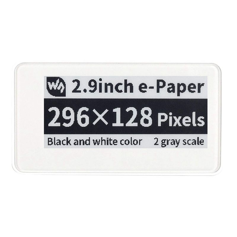Display Epaper 2.9 - Waveshare 2.9 İnç Kablosuz Güç Kaynaklı