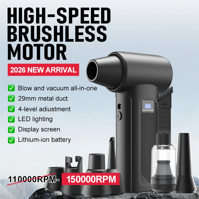 Home Automation System Diy - Kablosuz Turbo Fan Üfleyici 150000RPM Taşınabilir