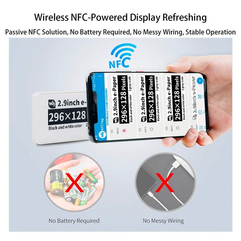 Waveshare 2.9 İnç Kablosuz Güç - Display Epaper 2.9 incelemesi ve fiyatı