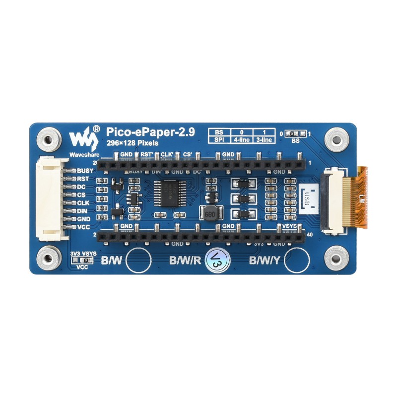 Waveshare Pico-ePaper-2.9-B, R - Display Epaper 2.9 incelemesi ve fiyatı