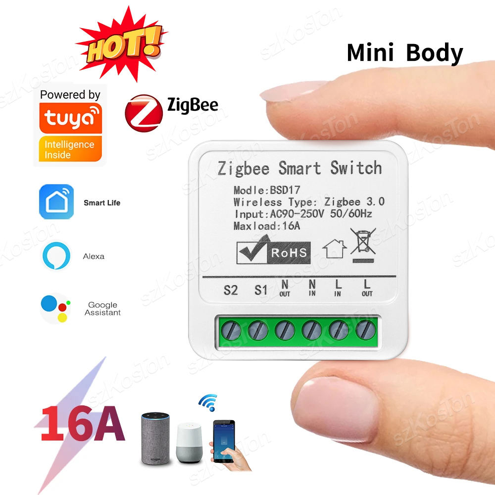 16A Tuya ZigBee Akıllı Anahtar - Home Automation Diy incelemesi ve fiyatı